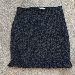 Elegant Black Polka Dot Skirt